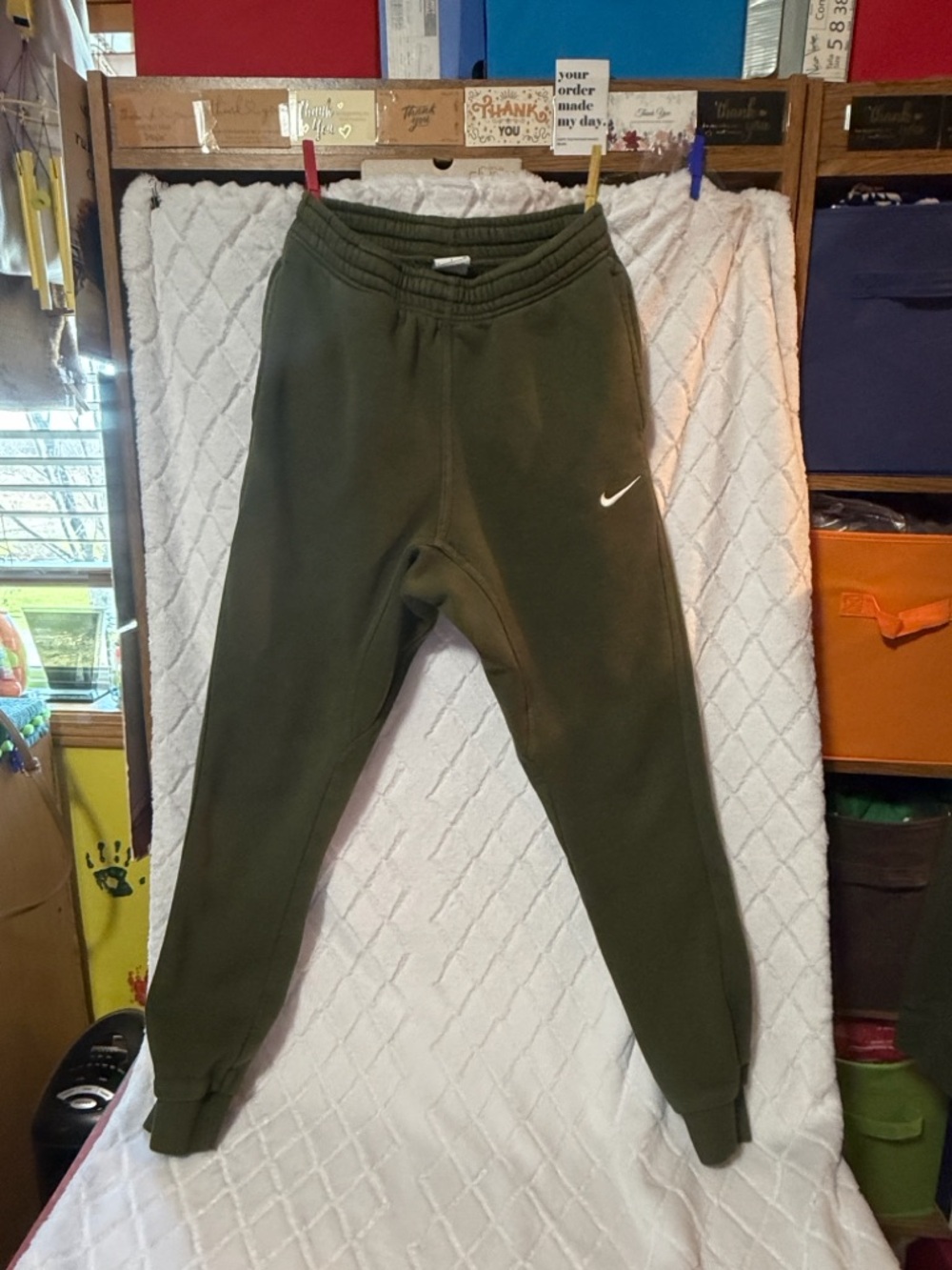 Nike Womens Olive Fleece Joggers